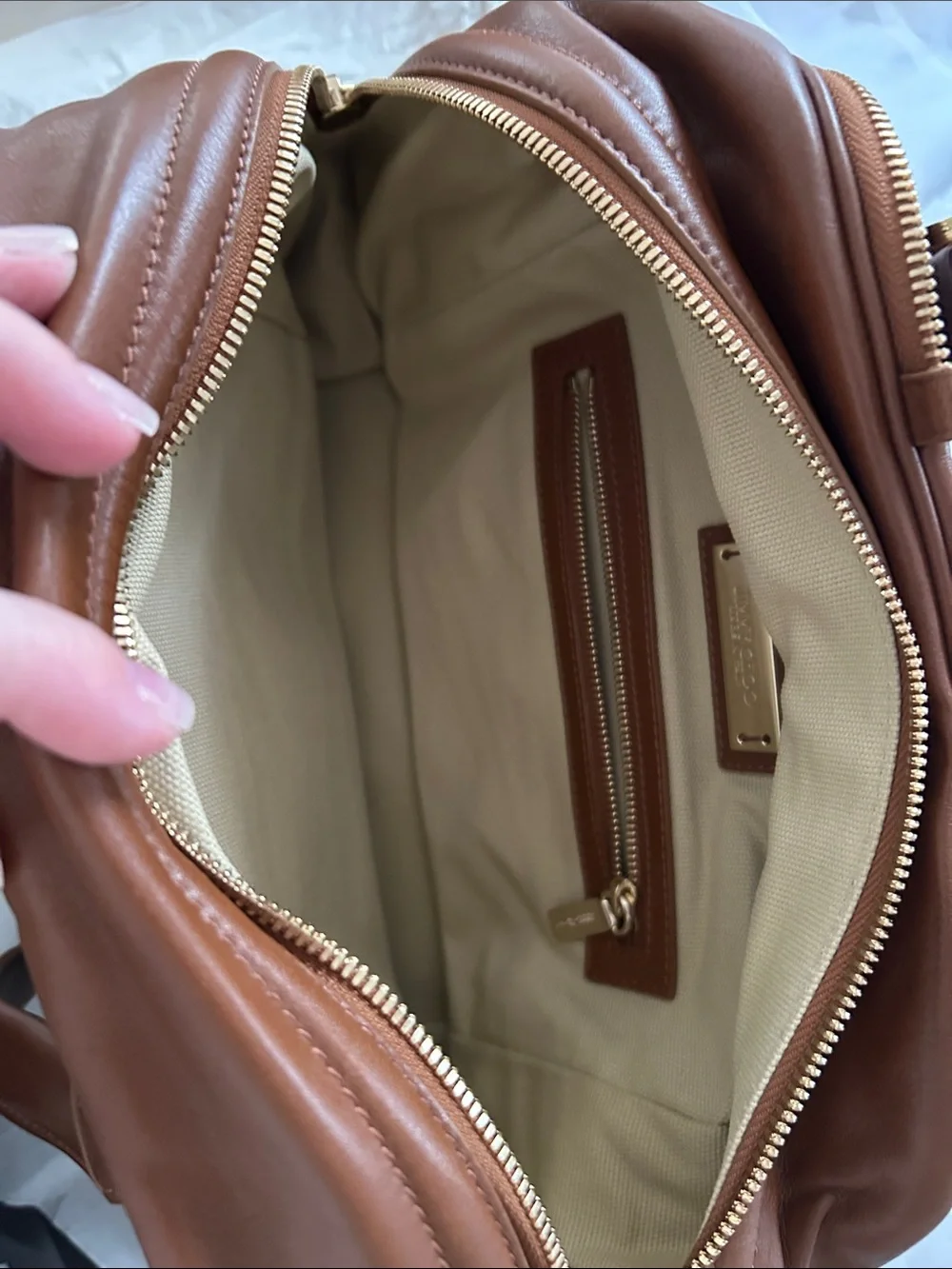 Jimmy Choo Brown Leather Satchel with Green Snakeskin Front Pocket